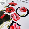 August birth month flower Poppy footprint kit close up