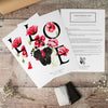 August birth month flower Poppy footprint kit two personalised prints and a baby safe ink pad